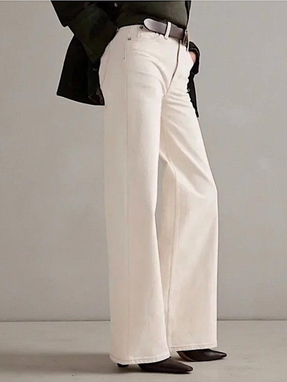 BANANA REPUBLIC The Icon Wide Leg Jeans High Rise Size 32 Petite